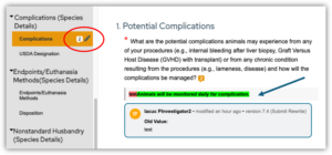 Screenshot of ARROW application in Compare view. Pencil icon next to the page header in the left-hand menu. Red strikethrough text shown and green highlighted text next to a pop up box.